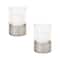 Glass Hurricane Candle Holder with Honeycomb Set